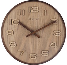 Wanduhr Wood Wood Medium Holz braun Ø 35 cm