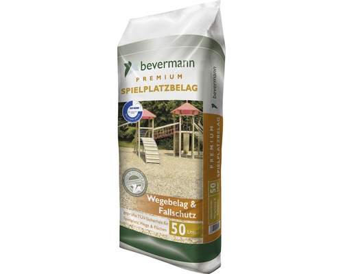 Sack Spielplatzbelag mit Spielplatz im Hintergrund