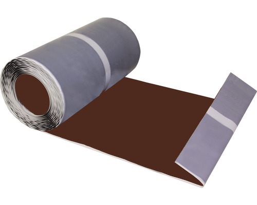Wand- und Kaminanschlussband Flex braun 5 m x 30 cm Rolle braune Dachpappe mit grauer Oberseite