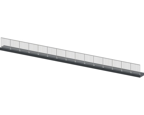 Pertura Geländer-Komplettset Triton taupe G-Form Aluminium für Bodenmontage 15 m