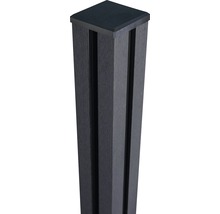 WPC-Pfosten GroJa Flex mit Kappe zum Aufschrauben 10 x 10 x 190 cm anthrazit-thumb-0