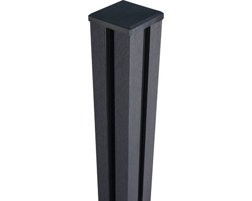 WPC-Pfosten GroJa Flex mit Kappe zum Einbetonieren 10 x 10 x 150 cm anthrazit-0
