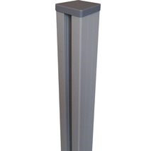 Alupfosten GroJa Flex/Lumino mit Kappe DB703 zum Aufschrauben 9 x 9 x 190 cm silbergrau-thumb-0