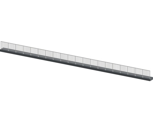 Pertura Geländer-Komplettset Triton taupe G-Form Aluminium für Bodenmontage 20 m
