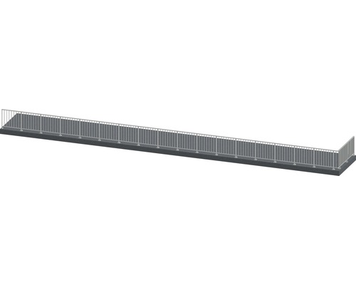 Lange Balkonbrüstung aus Metall