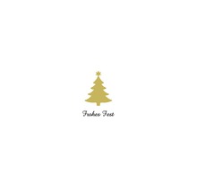 Weihnachtsbaum mit dem Schriftzug Frohes Fest