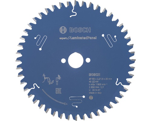 Bosch Sägeblatt mit 160 Millimeter Durchmesser für Laminatplatten