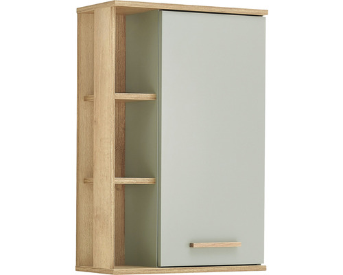 Badezimmerschrank mit offener Ablage und Tür