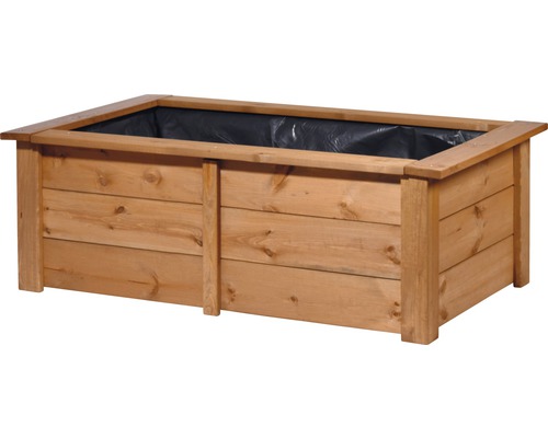 Holzpflanzkasten mit Folie