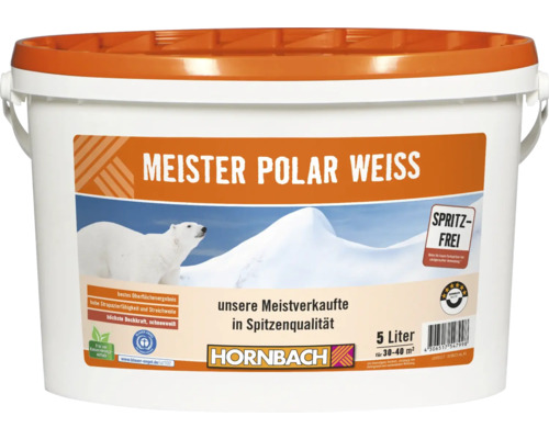 HORNBACH Wandfarbe Meister | HORNBACH spritzfrei Polarweiß
