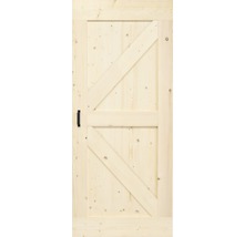 Schiebetür-Komplettset Barn Door Vintage natur British Speichen 95x215 cm inkl. Türblatt,Schiebetürbeschlag,Abstandshalter 40 mm und Griff-Set-thumb-3