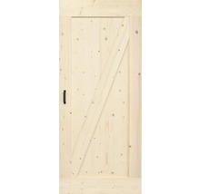 Schiebetür-Komplettset Barn Door Vintage natur ZBrace gerade 95x215 cm inkl. Türblatt,Schiebetürbeschlag,Abstandshalter 35mm und Griff-Set-thumb-4