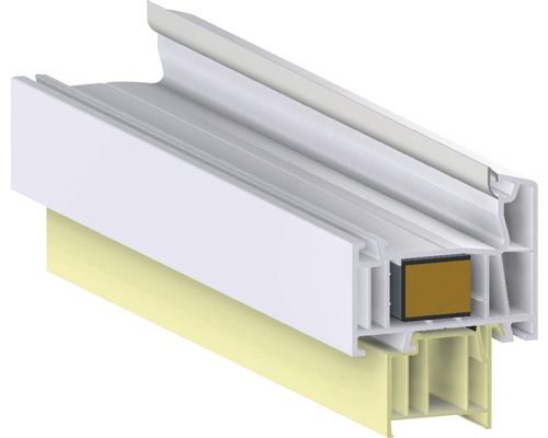 Fensterbankanschlußprofil für ARON Basic/Comfort 30 mm L:220 cm Querschnitt eines Kunststofffensterprofils