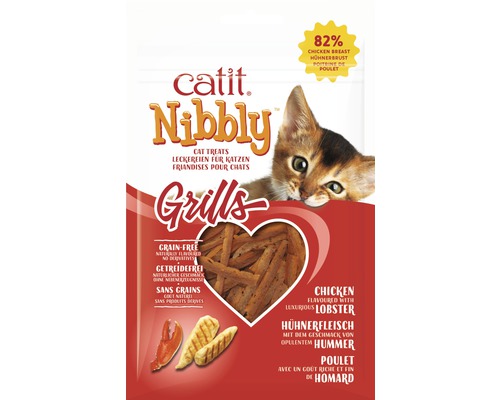 Katzensnack cat it Nibbly Grills, Hühnchen & Hummer 30 g Catit Nibbly Grills Katzenleckerli mit Hühnchen und Hummer Geschmack