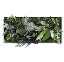 Pflanzenbild Dschungeldesign Rahmen weiß 57x27 cm-thumb-0