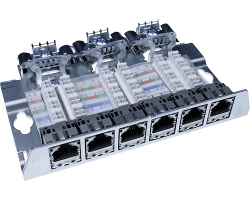 Rutenbeck Patchpanel 6-ports Cat.6A 6xRJ45 Buchsen | HORNBACH