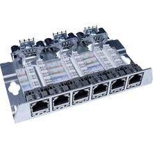Netzwerk Patchpanel mit sechs Ports