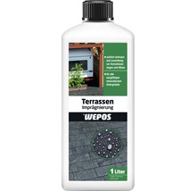 WEPOS Terrassen Imprägnierung, 1 Liter Flasche zum Schutz von Terrassen vor Schmutz und Nässe