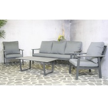Gartensitzgruppe mit Sofa, Sessel und Tisch für den Außenbereich