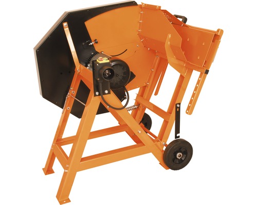 Brennholzsäge mit Fahrwerk für den Zuschnitt von Holz