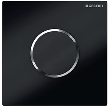 GEBERIT Urinalsteuerung HyTronic Sigma 10 berührungslos Infrarot Batteriebetrieb Platte schwarz glänznd / Dekorring chrom 116.035.KM.1