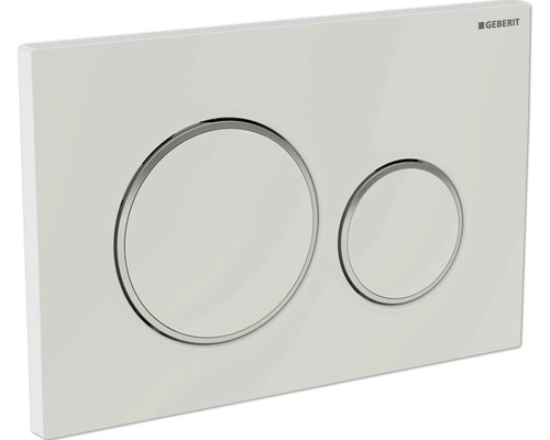 GEBERIT Betätigungsplatte Sigma 20 Platte weiß matt / Taster weiß matt 115.882.01.1 Geberit Betätigungsplatte für Spülkasten mit zwei runden Tasten