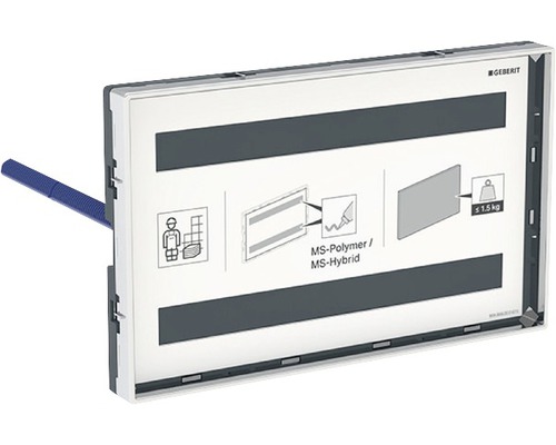 GEBERIT Abdeckplatte Omega flächenbündig mit Sichtrahmen zum Befliesen 115088001 Geberit Monolith Vorwandelement für Waschtisch