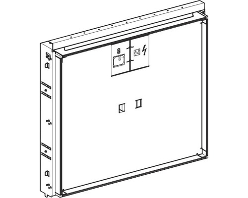 Geberit Fertigbauset für ONE Waschtisch schwebendes Design rauchglas verspiegelt 115.420.SD.1