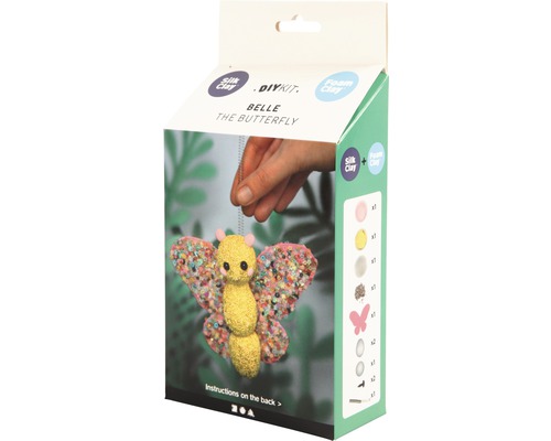 Belle The Butterfly Bastelset aus Seiden- und Schaumstoff-Knete