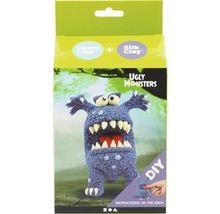 Bausatz für eine blaue Knetmonster-Figur mit Zähnen