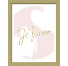 Gerahmtes Bild mit dem Schriftzug ''Je t''aime''