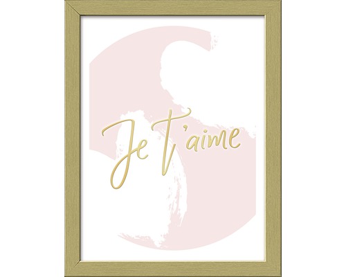Gerahmtes Bild Je t'aime II 19x24 cm Gerahmtes Bild mit dem Schriftzug ''Je t''aime''