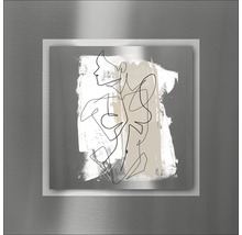 Dekorative Wandkunst mit abstraktem Liniendesign einer menschlichen Figur