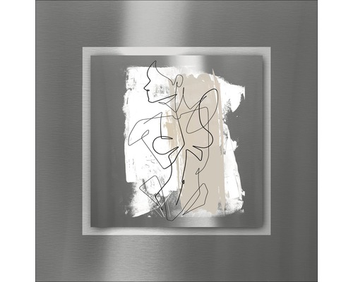 Dekorative Wandkunst mit abstraktem Liniendesign einer menschlichen Figur