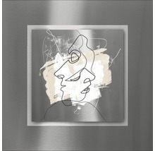 Dekoratives Metallbild mit abstrakter Gesichtskunst
