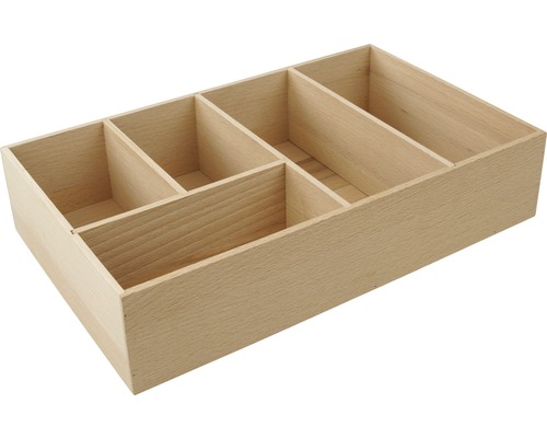 Holzschubladeneinsatz mit mehreren Fächern