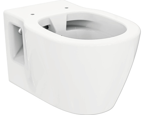 Wand-WC Ideal Standard Connect Tiefspüler ohne Spülrand weiß mit Beschichtung ohne WC-Sitz E8174MA-0