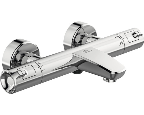 Ideal Standard Badewannenarmatur mit Thermostat CERATHERM T50 chrom A7223AA Aufputz-Brausearmatur zur Wandmontage im Badezimmer