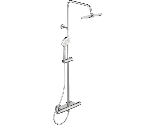 Duschsäule inkl. Thermostat Ideal Standard Ceratherm T50 chrom glänzend A7230AA Duschsystem mit Kopfbrause, Handbrause und Thermostatarmatur