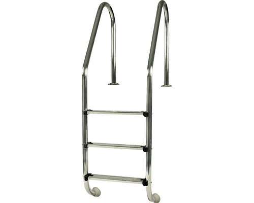 Schwimmbadleiter aus Edelstahl mit drei Stufen