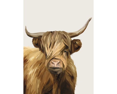 Leinwanddruck „Cows Eat More Chicken“ – 76 X 51 Cm, Fertig Zum Aufhängen