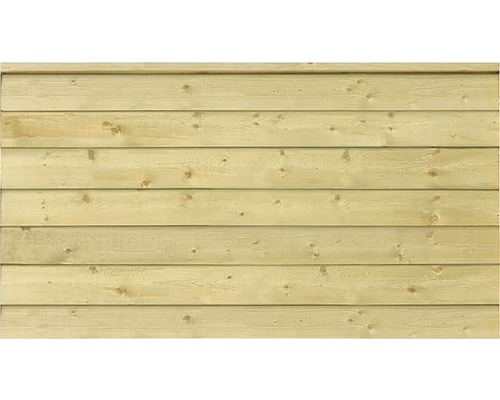 Holzfassade mit horizontalen Brettern
