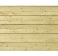 Holzfassade aus horizontalen Brettern