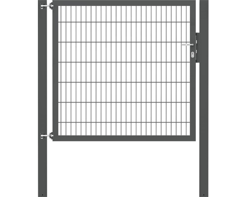 Stabgitter-Einzeltor ALBERTS Flexo Plus 8/6/8 150 x 140 cm inkl. Pfosten 10 x 10 cm anthrazit