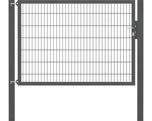 Stabgitter-Einzeltor ALBERTS Flexo Plus 8/6/8 200 x 140 cm inkl. Pfosten 10 x 10 cm anthrazit