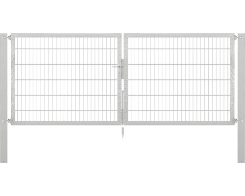 Stabgitter-Doppeltor ALBERTS Flexo Plus 8/6/8 300 x 120 cm inkl. Pfosten 10 x 10 cm feuerverzinkt