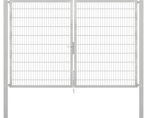 Stabgitter-Doppeltor ALBERTS Flexo Plus 8/6/8 300 x 200 cm inkl. Pfosten 10 x 10 cm feuerverzinkt