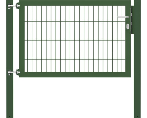 Stabgitter-Einzeltor ALBERTS Flexo Plus 8/6/8 125 x 80 cm Pfosten 8 x 8 cm grün