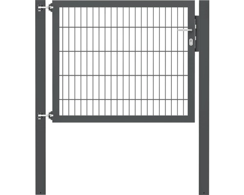 Stabgitter-Einzeltor ALBERTS Flexo Plus 8/6/8 125 x 100 cm inkl. Pfosten 8 x 8 cm anthrazit