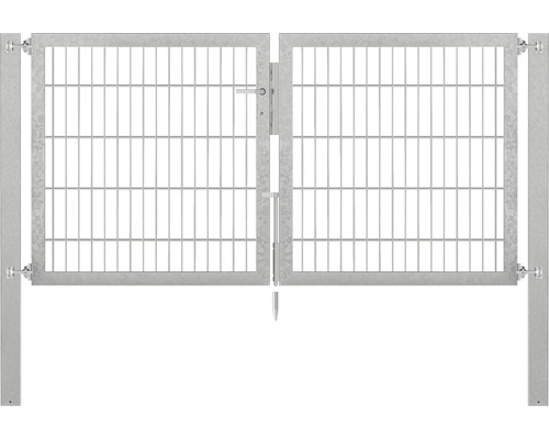 Stabgitter-Doppeltor ALBERTS Flexo Plus 8/6/8 200 x 100 cm inkl. Pfosten 8 x 8 cm feuerverzinkt-0